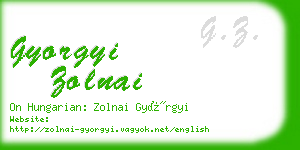 gyorgyi zolnai business card